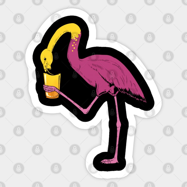 Pink Flamingo Gift Design Retro Flamingos Be A Flamingo Tee Sticker by Linco